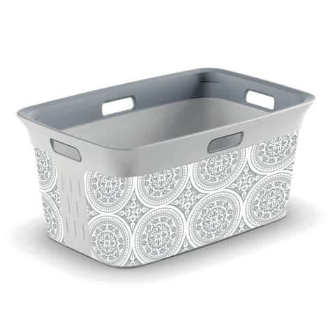 KIS White Plastic Laundry Basket - Ace Hardware