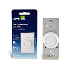 Leviton Trimatron Light Almond & White 600 W Rotary Dimmer Knob 1 pk