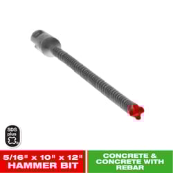 Diablo Rebar Demon 5/16 in. X 12 in. L Carbide Hammer Drill Bit SDS-Plus Shank 1 pk