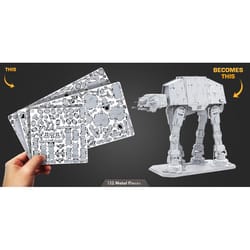 Metal Earth Premium Series AT AT - Star Wars 3D Model Kit Silver 223 pc