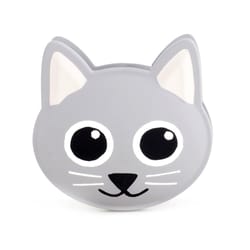 KIKKERLAND Gray ABS Plastic Talking Cat Bag Clip