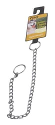 PDQ Silver Lightweight Steel Dog Choke Chain Collar Small/Medium