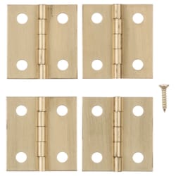 Ace 1 in. W X 1 in. L Polished Brass Brass Broad Hinge 4 pk