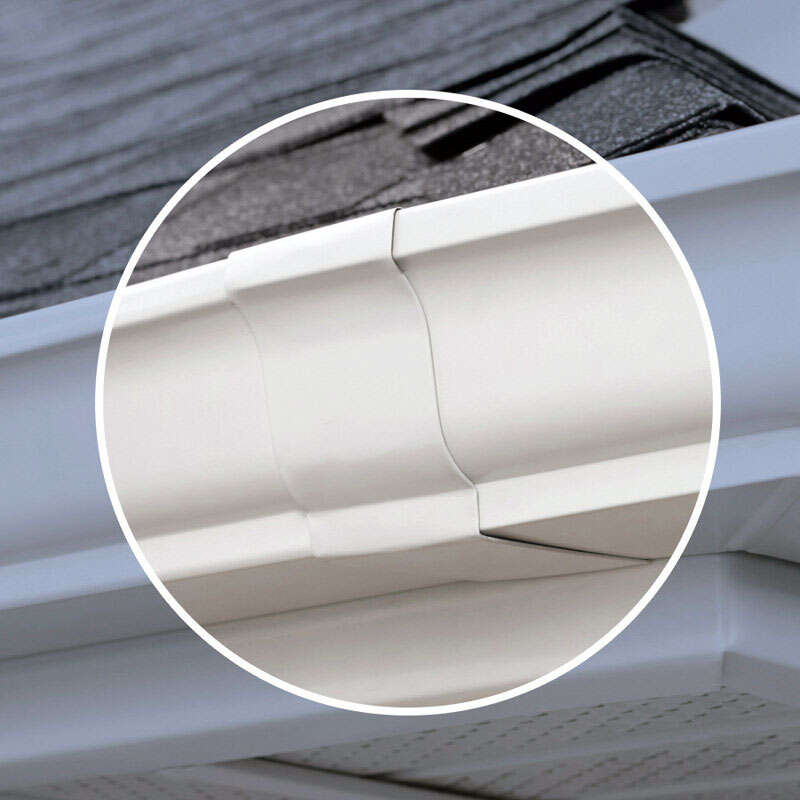 Amerimax 5 In Galvanized White Slip-Joint Gutter Connector 33209-1 Each 