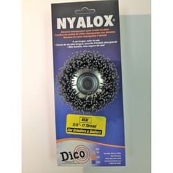 Dico Nyalox 3 in. D X 5/8-11 in. X 1/4 in. D Crimped Nylon Mandrel Mounted Cup Brush 12500 rpm 1 pc
