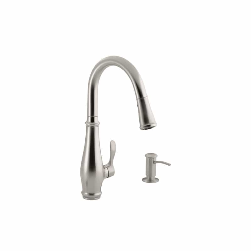 Kohler Cruette Contemporary One Handle Brushed Nickel Pulldown
