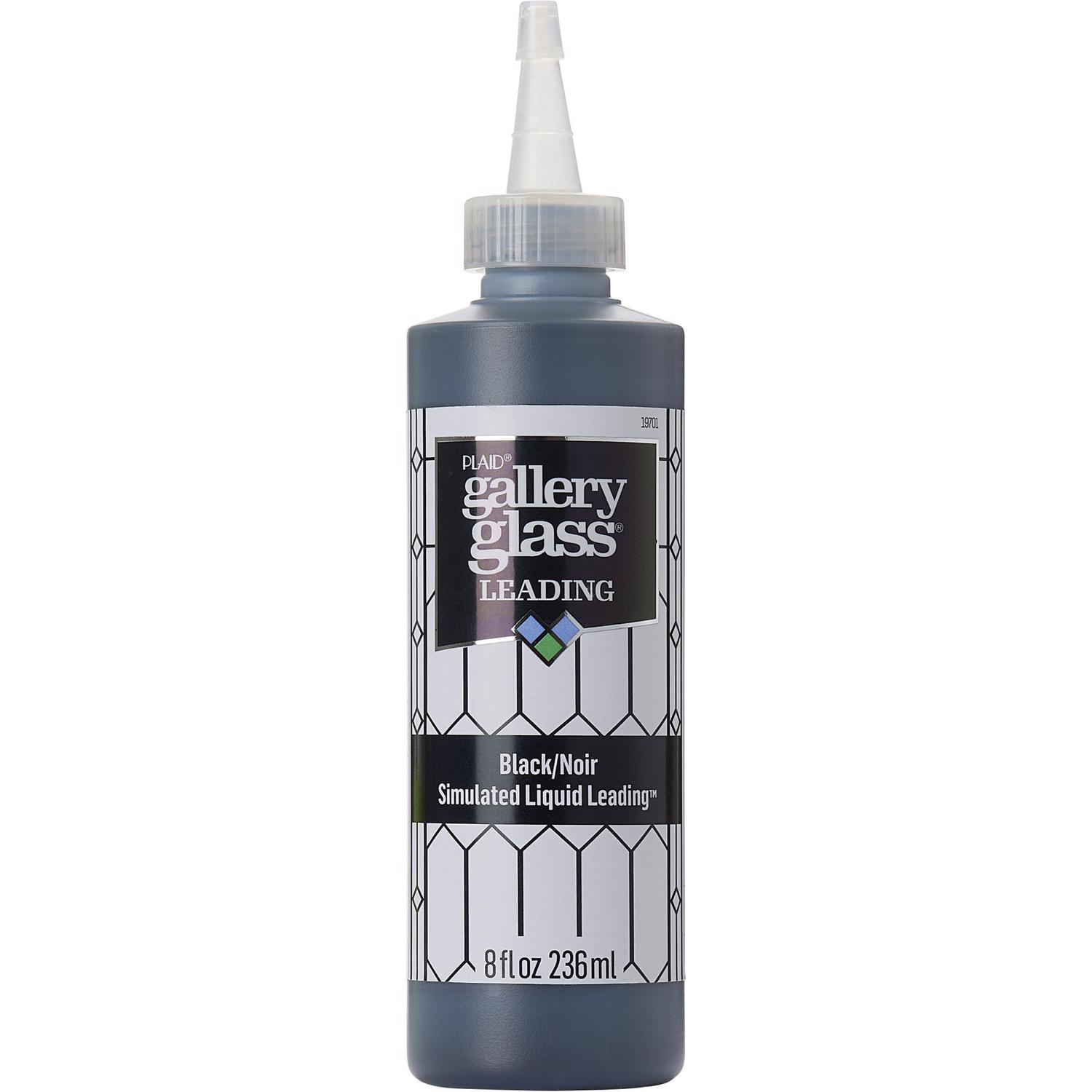 Gallery Glass Black Craft Paint Exterior and Interior 8 oz