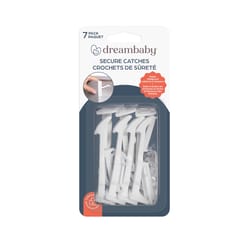 Dreambaby White Plastic Cabinet Catches 7 pk Dreambaby White Plastic Cabinet Catches 7 pk