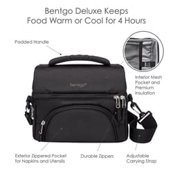 Bentgo Deluxe Carbon Black Lunch Tote 1 pk