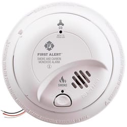 BRK Hard-Wired w/Battery Back-up Electrochemical/Ionization Smoke and Carbon Monoxide Detector 1 pk