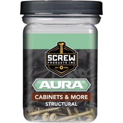 Screw Products AURA No. 8 X 2.5 in. L Star Coated Deep Cabinet Screws 108 pk