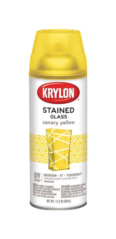 Krylon Stained Glass Translucent Canary Yellow Spray Paint 11 5 Oz