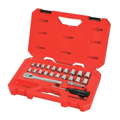 Craftsman 3/8 in. drive Metric and SAE 6 Point Mechanic's Tool Set 33 ...