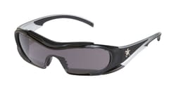 MCR Safety Hellion Anti-Fog Safety Glasses Gray Lens Black Frame 1 pc