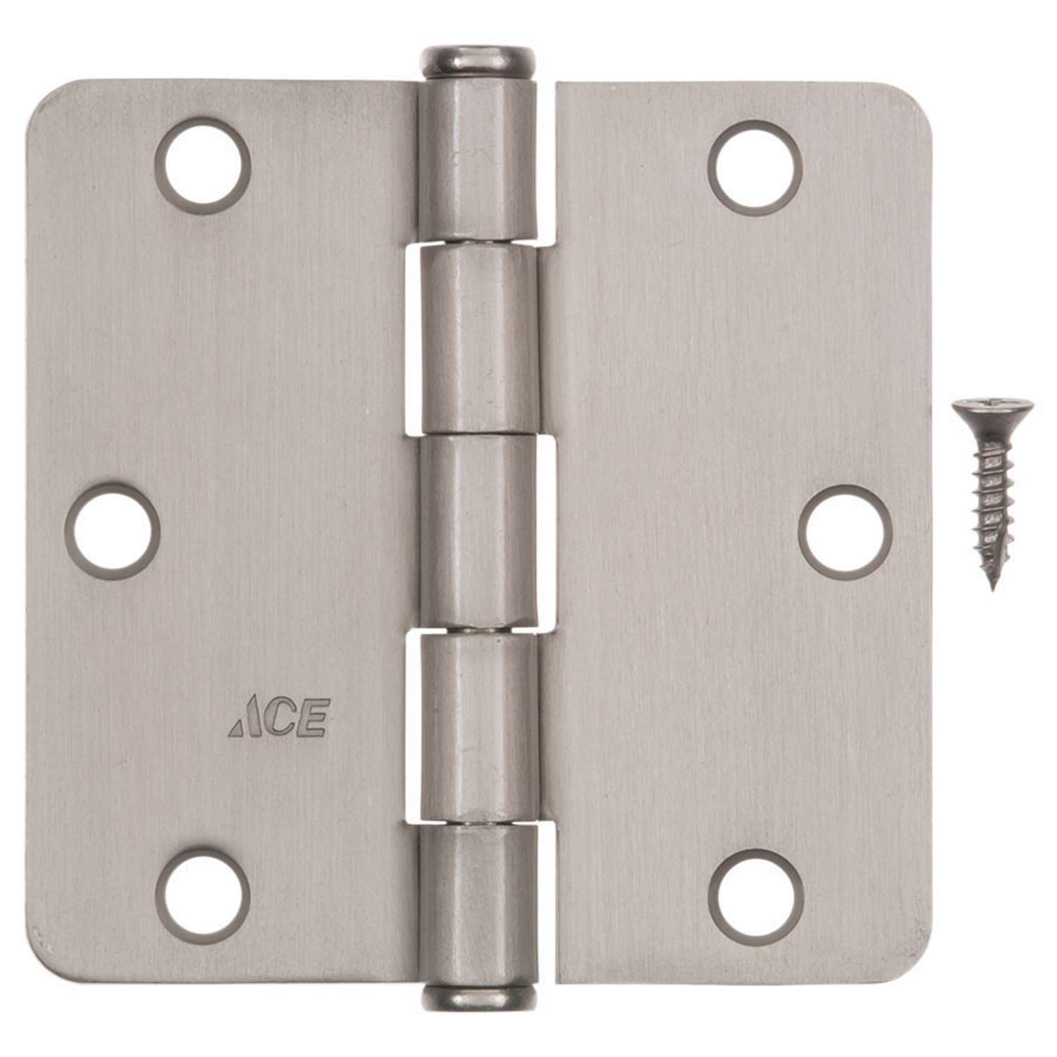 Ace 31/2 in. L Satin Nickel Residential Door Hinge 3 pk Ace Hardware