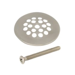 Danco 2-7/8 in. Brushed Nickel Plastic/Stainless Steel Shower Drain Strainer