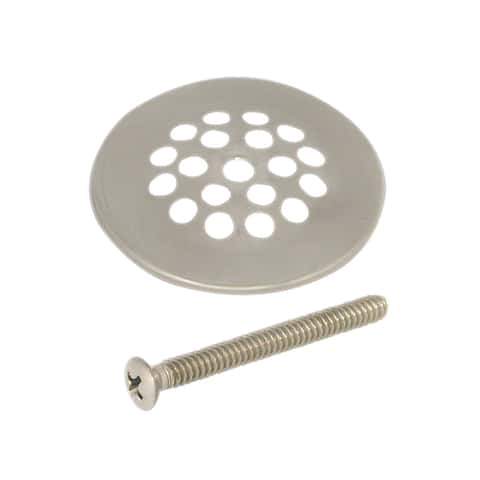 Bathroom Sink/Bathtub Hair Catcher & Drain Protector in Brushed Nickel  (2-Pack) - Danco