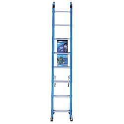 Werner 16 ft. H Fiberglass Extension Ladder Type I 250 lb. capacity