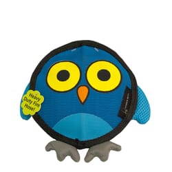 Hyper Pet Firehose Flyers Gray Canvas Owl Squeak Dog Toy 1 pk