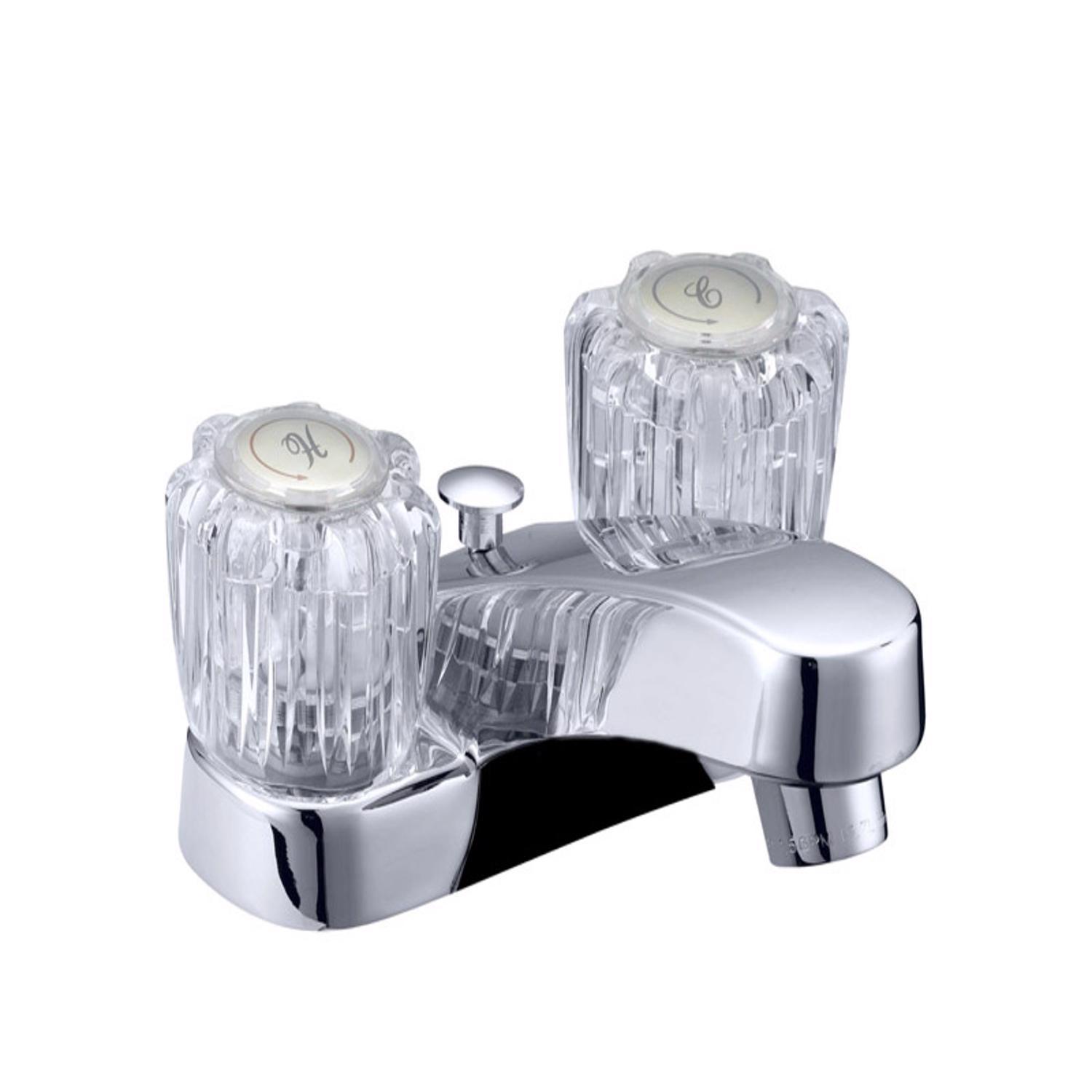 LDR Chrome Two-Handle Bathroom Sink Faucet 4 in. - 0134120CP - Plumbing Fixtures  sku 0134120CP