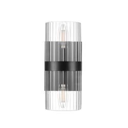 Globe Electric 2-Light Matte Black Wall Sconce