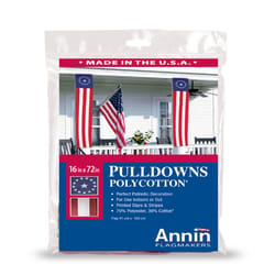Annin Flagmaker Star and Stripes Pulldown Flag 16 in. H X 72 in. L