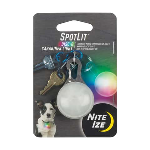 Nite Ize SpotLit 2.12 in. D Stainless Steel Assorted Carabiner w/LED Light Key Holder Nite Ize SpotLit 2.12 in. D Stainless Steel Assorted Carabiner w/LED Light Key Holder