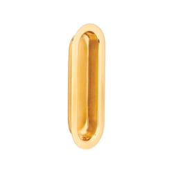 Ives 3-9/16 in. L Bright Brass Gold Brass Flush Pull