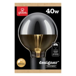 Globe Electric Chromeo 40 W G25 Decorative Incandescent Bulb E26 (Medium) Amber 1 pk