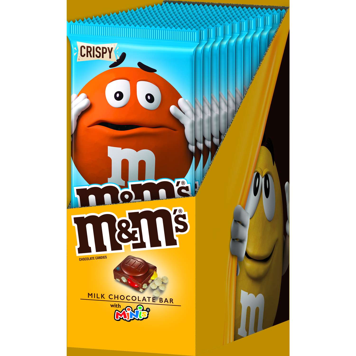 M&M's Sticks & Big Yellow M&M's Gift Box - M&M's Peanut & Crispy 