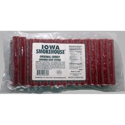 IOWA SMOKEHOUSE Cheesy Original Smoked Beef Sticks 27 oz Packet