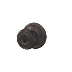 Schlage Georgian Aged Bronze Entry Door Knob 1-3/4 in.