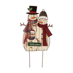 Glitzhome Snow Family 29.92 in. Yard Decor