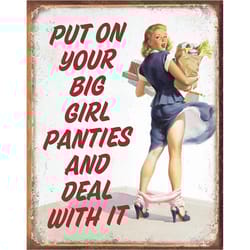 Desperate Enterprises Big Girl Panties Metal Signs Tin 1 pk