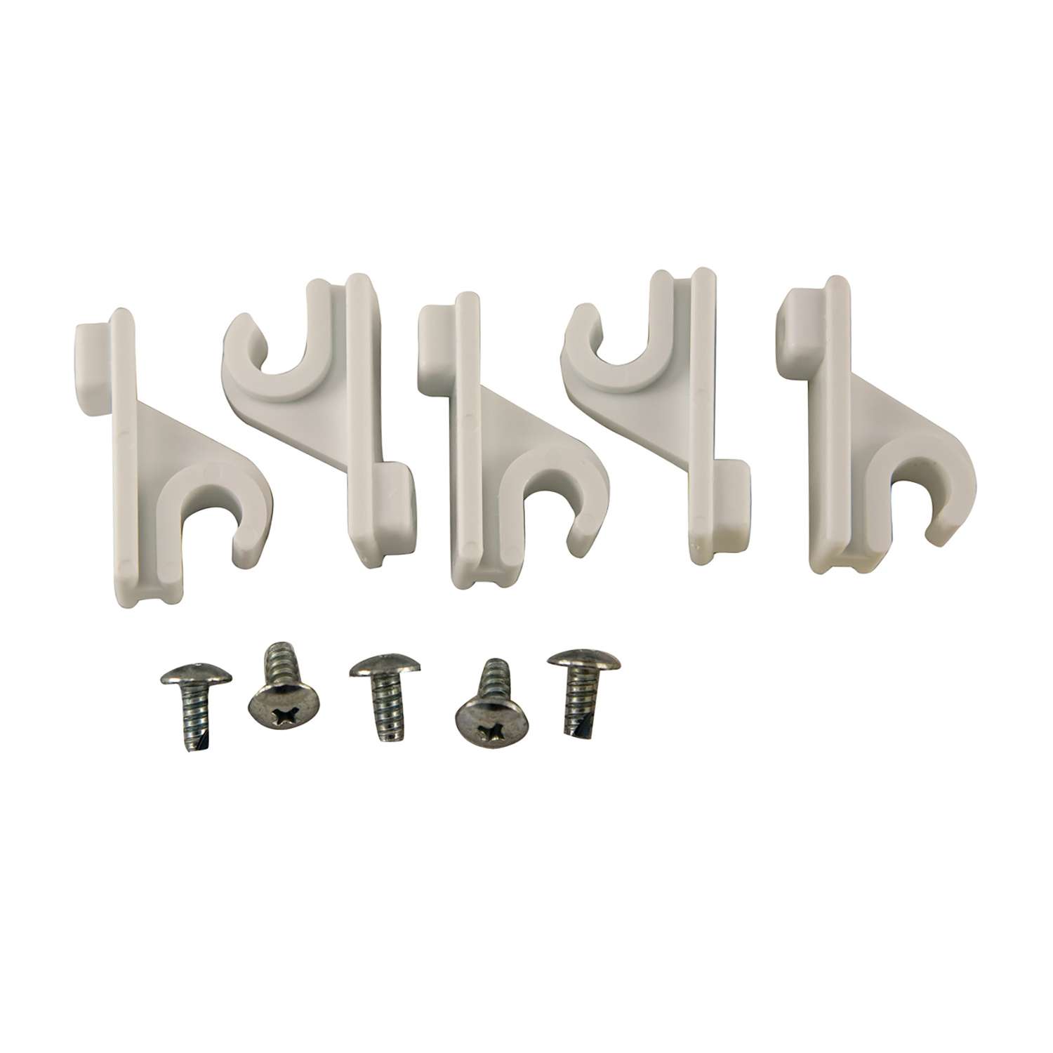 Organized Living Plastic/Steel Adjustable Pole Clips and Caps 5 pk