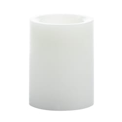 Sterno Home White Vanilla Scent Smooth Pillar Candle