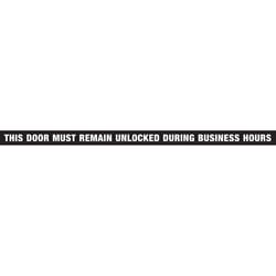 Hillman English Black Notice Decal 1.5 in. H X 28 in. W