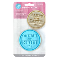 R&M International Corp 3 in. Baked with Love Pastry & Cookie Stamper Set Blue 1 pc