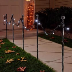 Celebrations Halloween Cool White 24 in. LED Prelit Chain on Pole Pathway Decor