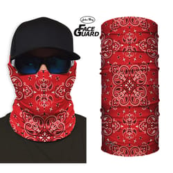 John Boy Paisley Face Guard Red/White One Size Fits Most
