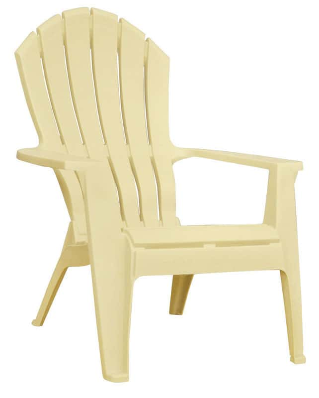 Adams Realcomfort 1 Pc Yellow Polypropylene Frame Adirondack Chair Ace Hardware