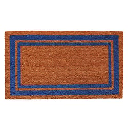 Home & More 2  W X 3  L Multi-Color Blue Border Coir Door Mat