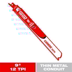 Diablo Steel Demon 9 in. Carbide Tipped Reciprocating Saw Blade 12 TPI 1 pk