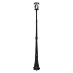 Gama Sonic Victorian Bulb Semi-Gloss Solar Powered 2.4 W LED Post Light and Lamp Post 1 pk