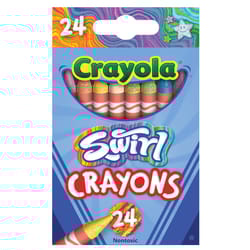 Crayola Assorted Color Swirl Crayons 24 pk