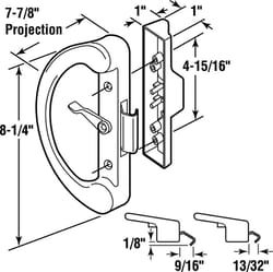 Prime-Line Metal Outdoor Patio Door Handle Set