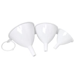 Chef Craft White Plastic Funnel Set