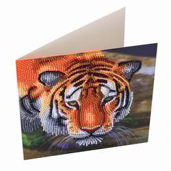 Crystal Art Tiger Craft Card Kit Multicolored
