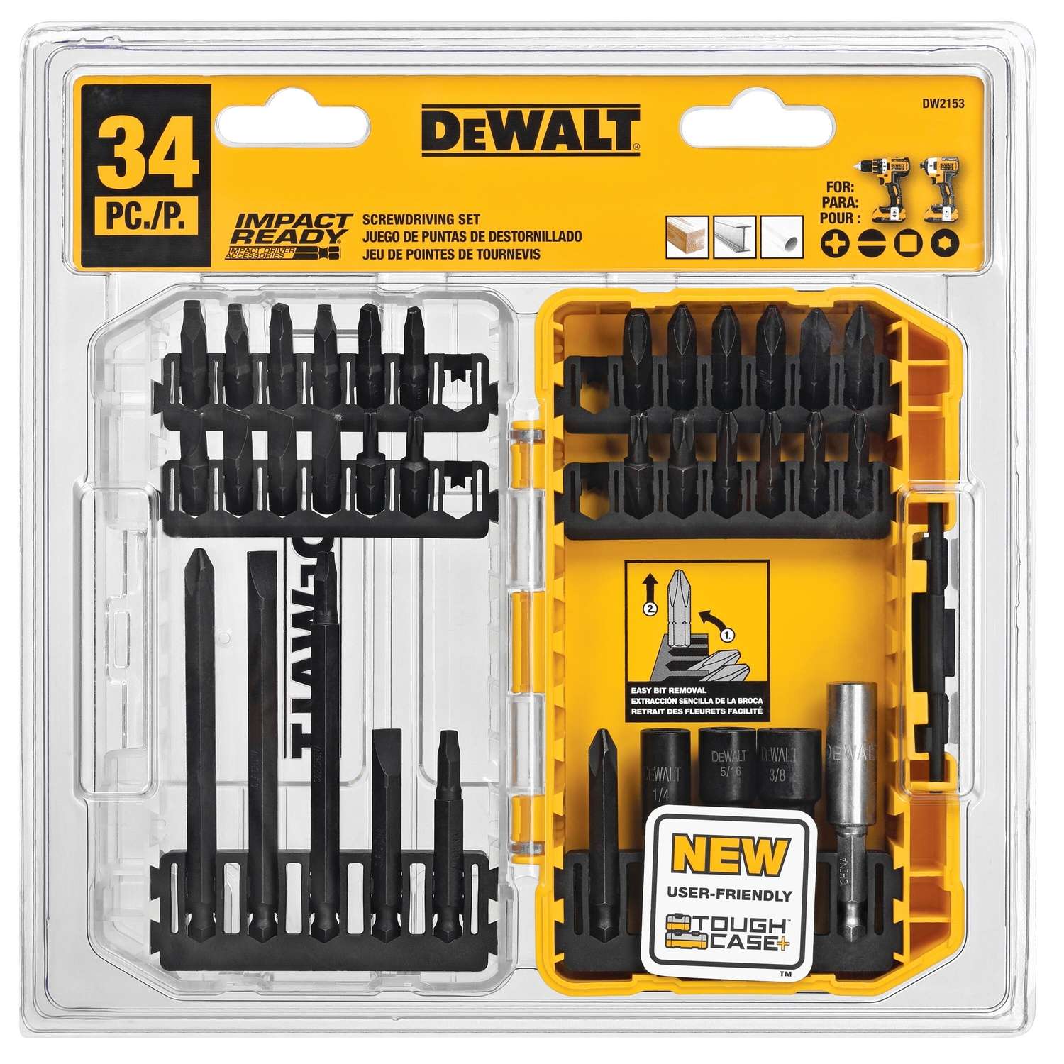 DeWalt Impact Ready Drive Bit Set Steel 34 pc - Ace Hardware