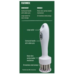 LEM White Stainless Steel Hand Held Tenderizer